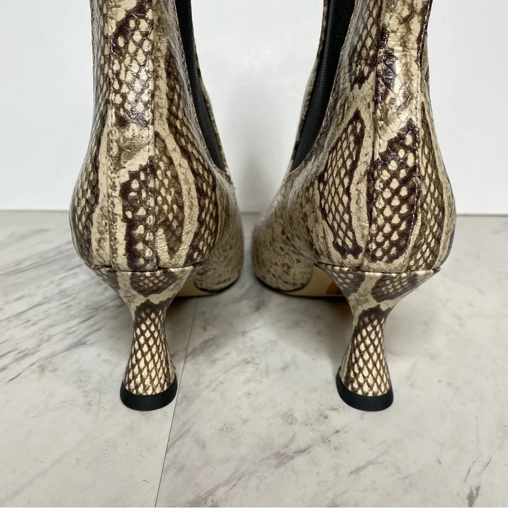 Sam Edelman Lani Snakeskin Leather Chelsea Bootie 6 1/2 M